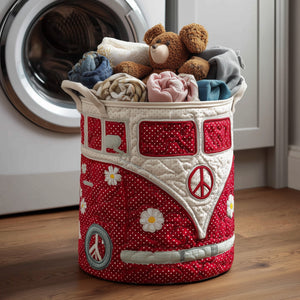 Hippie Van Quilted Laundry Basket Excellent Gift For Her
