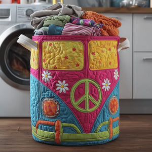Hippie Van Quilted Laundry Basket Gift Idea For Busy Families