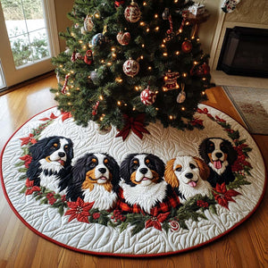 Holiday Trails Quilted Christmas Tree Skirt Perfect Holiday Gift for Home Decor Lovers