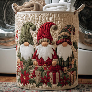 Jolly Gnome Quilted Laundry Basket Merch For Home And Living