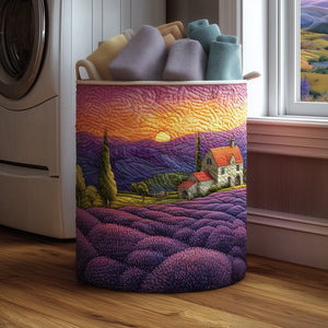 Lavender Dreams Quilted Laundry Basket Easter Merch Gift