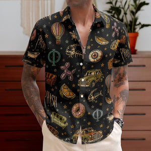 Phish Cosmic Donut Jam Band Graphic All-Over Print Hawaiian Shirt Retro Music Album Art Inspired Unisex Shirt