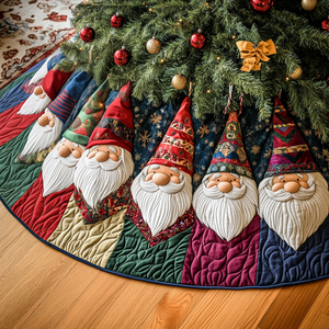 Merry Gathering Quilted Christmas Tree Skirt Beautiful Tree Skirt to Complete Your Christmas Look
