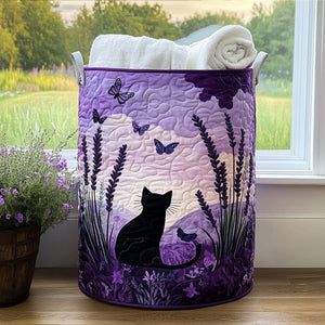 Midnight Meadow Quilted Laundry Basket Valentine’s Day Merch Gift