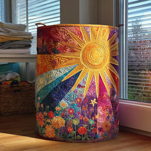 Morning Bloom Quilted Laundry Basket Perfect Gift For College Dorm