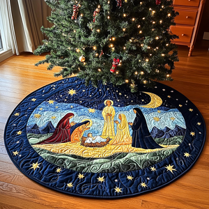 Nativity Quilted Christmas Tree Skirt Thoughtful Christmas Tree Skirt Gift Idea