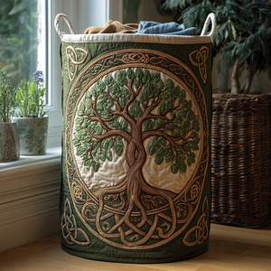Nature Roots Quilted Laundry Basket Spring Merch Pick