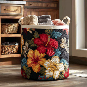 Night Blossom Quilted Laundry Basket Merch For Kids