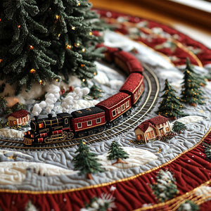 North Star Train Quilted Christmas Tree Skirt Trending Christmas Tree Skirt Merch 2025