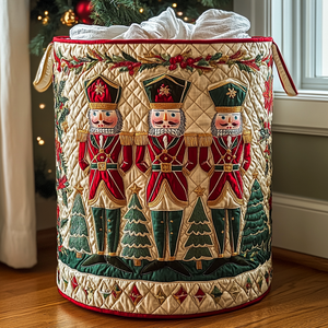 Nutcracker Classic Quilted Laundry Basket Christmas Merch Gift