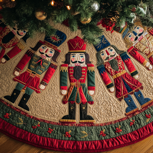 Nutcracker Whispers Christmas Quilted Tree Skirt Exclusive Holiday Tree Skirt Gift for Families