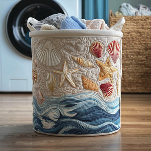 Ocean Breeze Quilted Laundry Basket Valentine’s Day Merch Gift