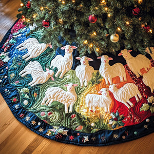 Pastoral Charm Quilted Christmas Tree Skirt Holiday Merch That Completes Your Christmas Setup