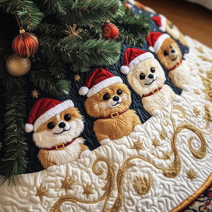 Pomeranian Quilted Tree Skirt Meaningful Anniversary Gift Merch