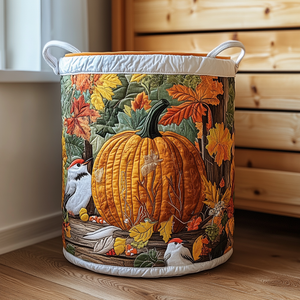 Pumpkin Meadow Quilted Laundry Basket Mother’s Day Merch Gift