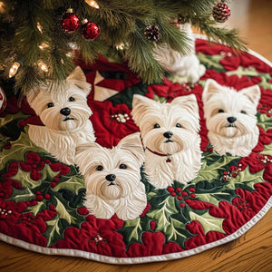 Pure Paws Christmas Quilted Tree Skirt Perfect Holiday Gift for Home Decor Lovers