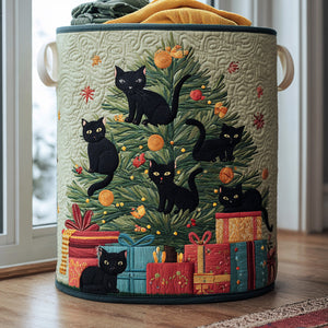 Purrfect Chaos Quilted Laundry Basket Mother’s Day Merch Gift