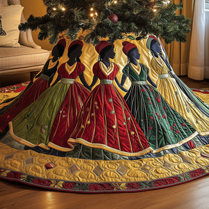 Radiant Queens Quilted Tree Skirt Charming Tree Skirt Gift Idea