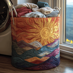 Radiant Sky Quilted Laundry Basket Top Choice For Housewarming