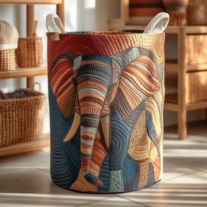 Savannah Elephant Quilted Laundry Basket Great Idea For New Home