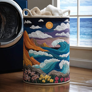 Sea Horizon Quilted Laundry Basket Top Choice For Housewarming