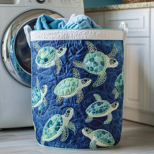 Sea Turtle Quilted Laundry Basket Mother’s Day Merch Gift