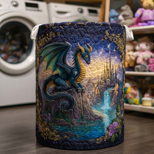 Sky Serpent Quilted Laundry Basket Holiday Merch Gift