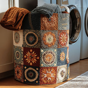 Spirit Geometry Quilted Laundry Basket Holiday Gift For Laundry Lovers