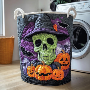 Spooky Skeleton Quilted Laundry Basket Gift To Brighten Their Day