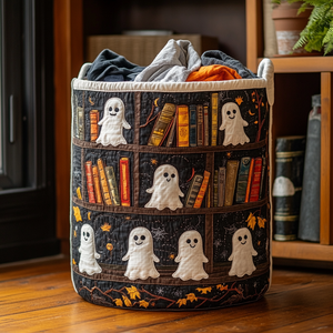 Spooky Woods Quilted Laundry Basket Merch For Family Time