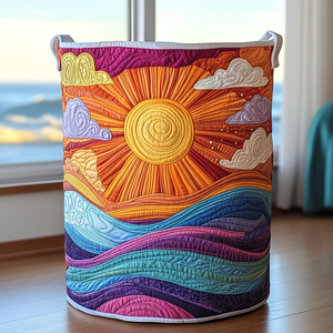 Sunset Ridge Quilted Laundry Basket Gift To Brighten Their Day