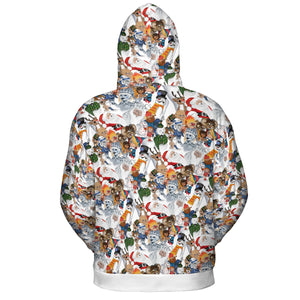 Winterfest Rankin' Bass StopMotion Characters All-over Print Hoodie