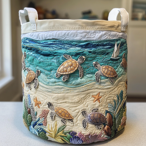 Turtle Coast Quilted Laundry Basket Back To School Merch
