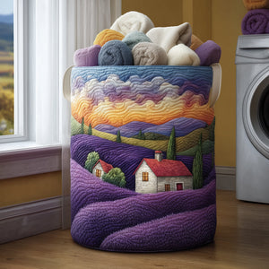 Violet Fields Quilted Laundry Basket Mother’s Day Merch Gift