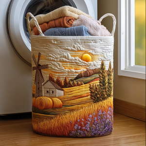 Wheat Dream Quilted Laundry Basket Summer Merch Vibes