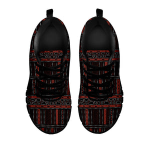 Aboriginal Indigenous Pattern Print Black Running Shoes