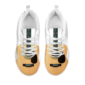 Acoustic Guitar Print White Running Shoes