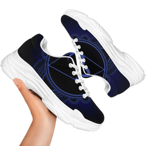 Ajna Chakra Symbol Print White Chunky Shoes