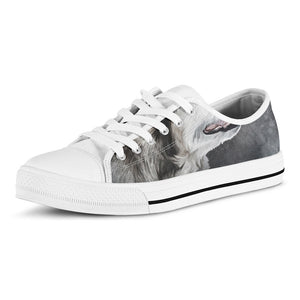 Alaskan Malamute Painting Print White Low Top Sneakers