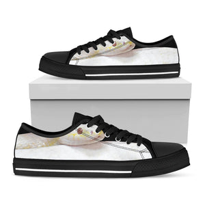 Albino Snake Print Black Low Top Sneakers