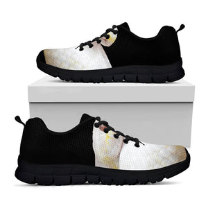 Albino Snake Print Black Running Shoes