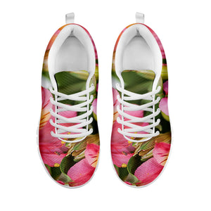 Alstroemeria Flower Print White Running Shoes