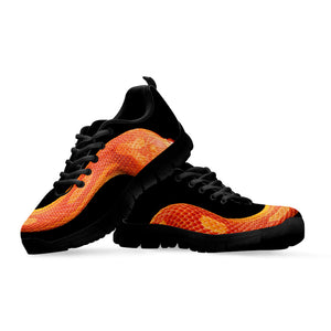 Amel Motley Corn Snake Print Black Running Shoes
