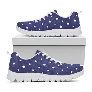 American Little Star Pattern Print White Running Shoes