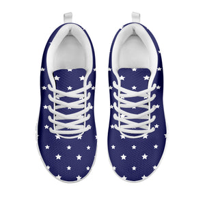 American Little Star Pattern Print White Running Shoes