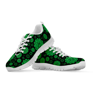 Anahata Chakra Pattern Print White Running Shoes