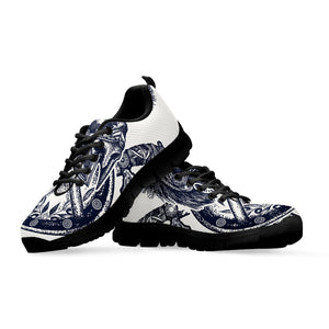 Ancient Spartan Print Black Running Shoes