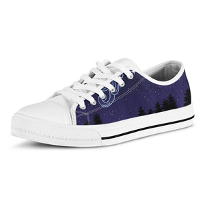 Aquarius Constellation Print White Low Top Sneakers