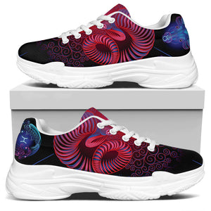 Aries And Astrological Signs Print White Chunky Shoes