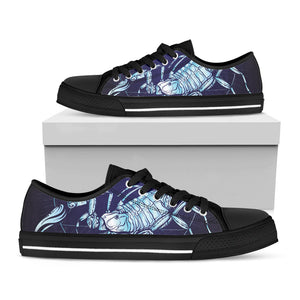 Astrological Scorpio Sign Print Black Low Top Sneakers